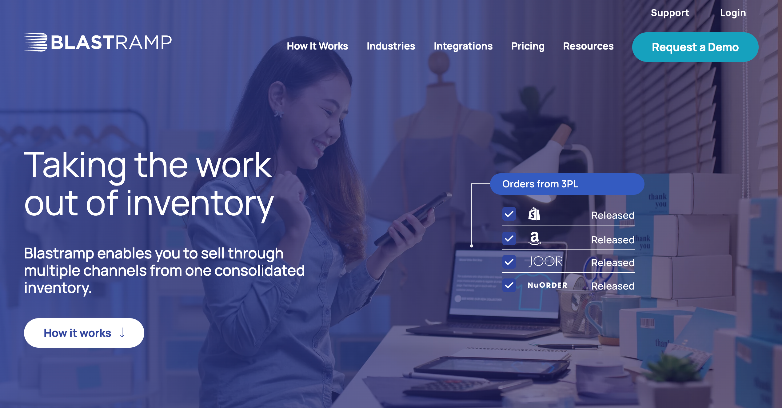 Blastramp website homepage design