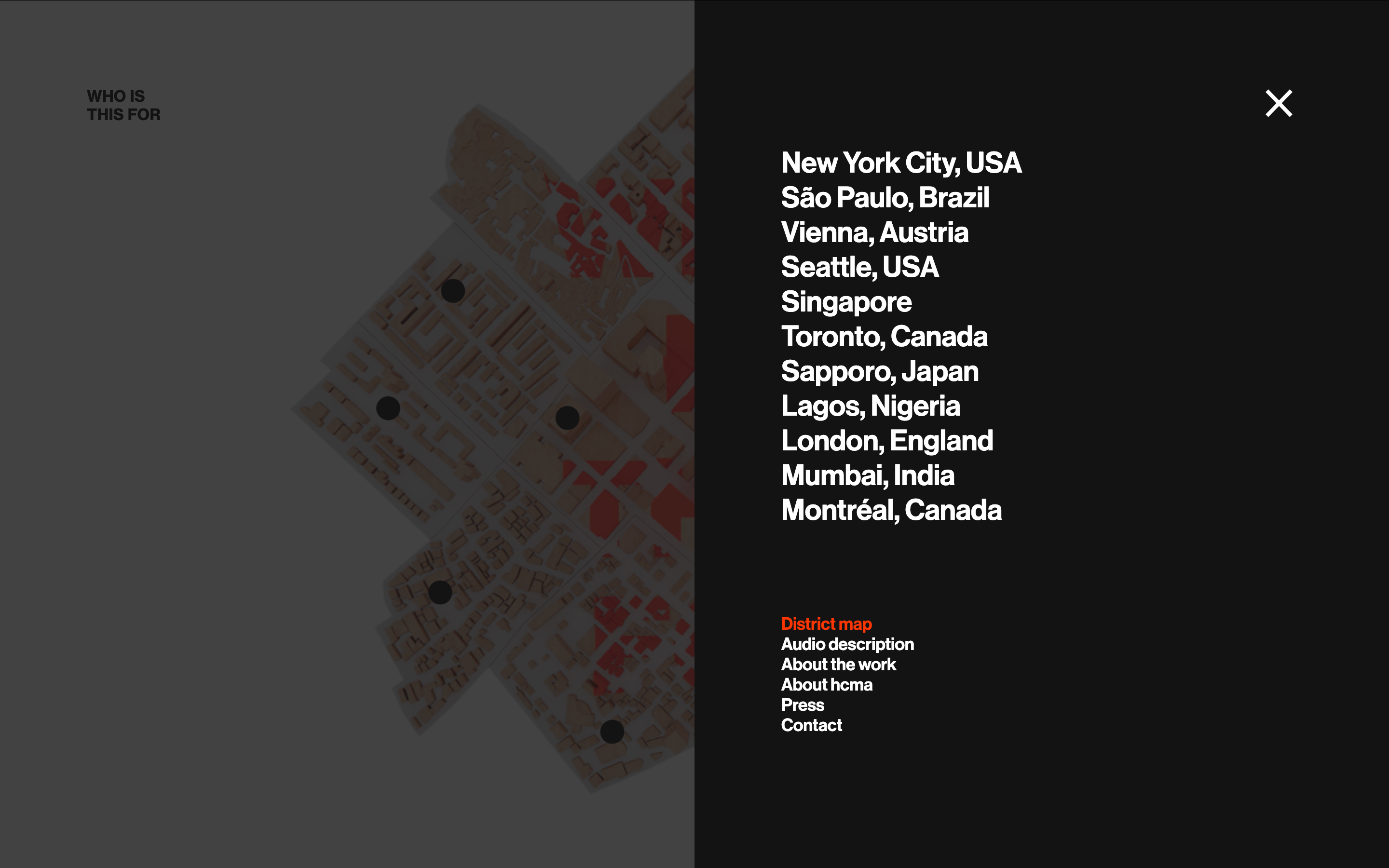 Who Is This For? Microsite navigation