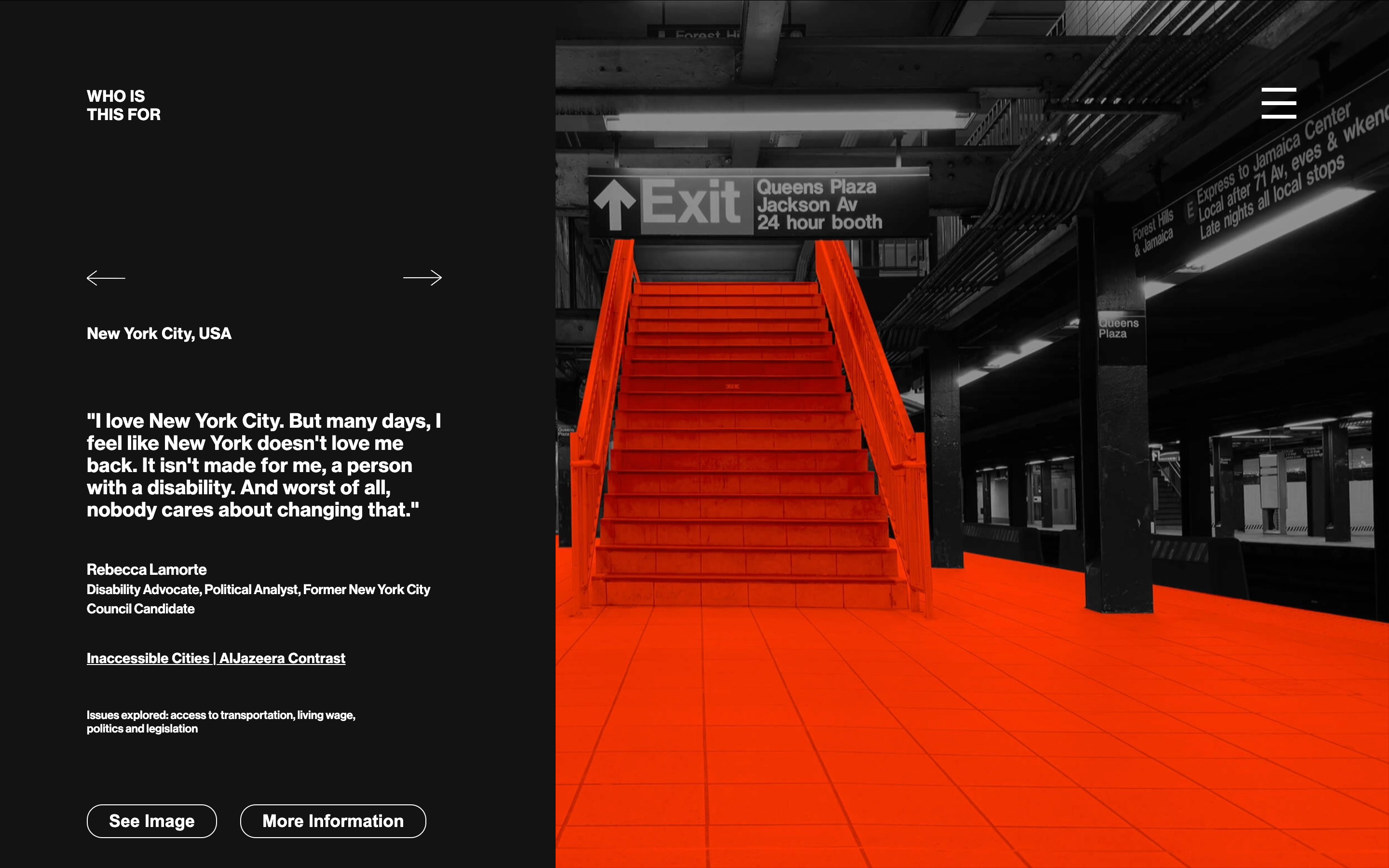 Who Is This For? Microsite location page