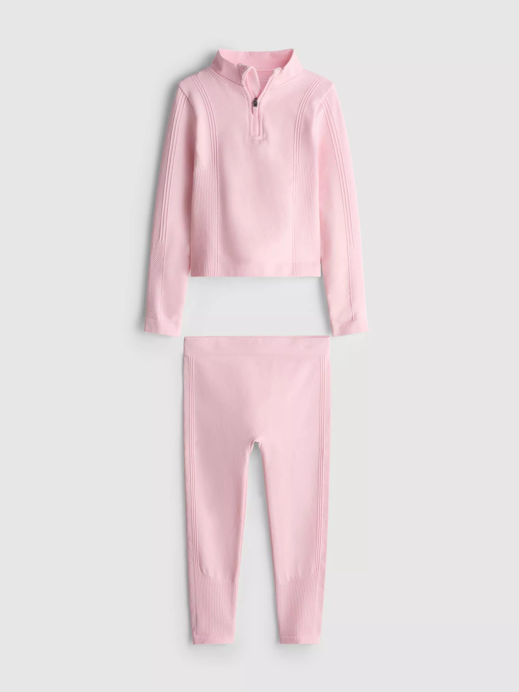 Girls Activewear — Quarter Zip Set - Pink - image 1