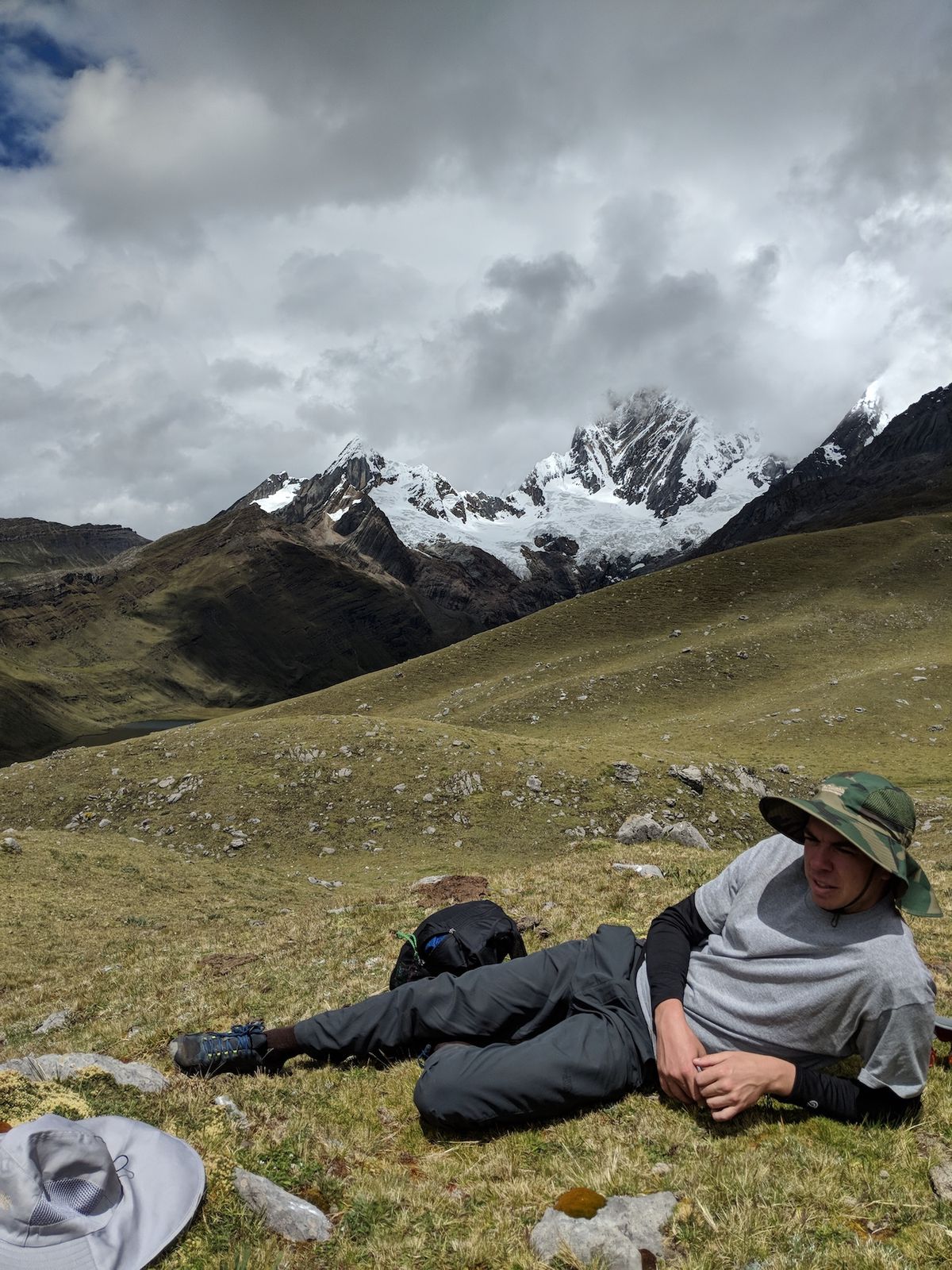 Taking a break from the hike