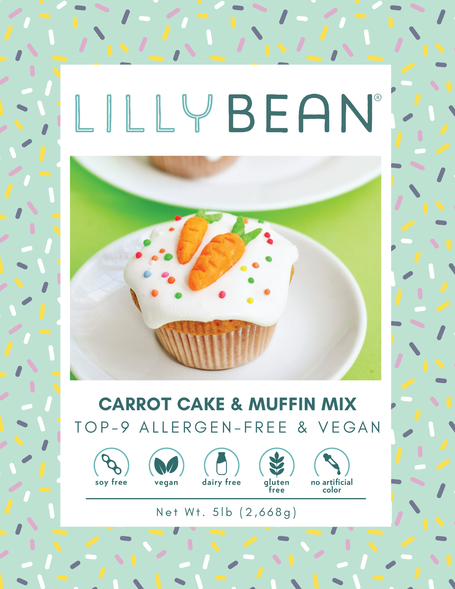 Top-9 Allergen-Free Carrot Cake & Muffin Mix