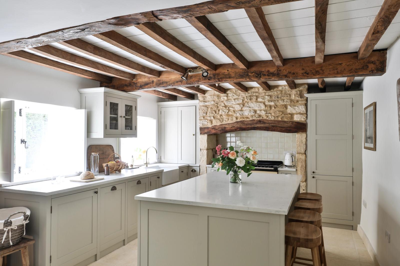 Beautiful handmade kitchen with aga
