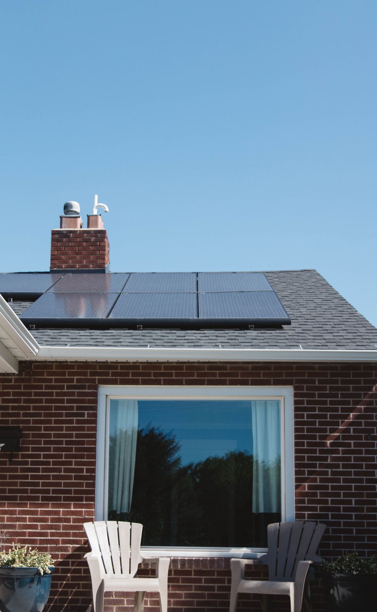 Solar panels on house