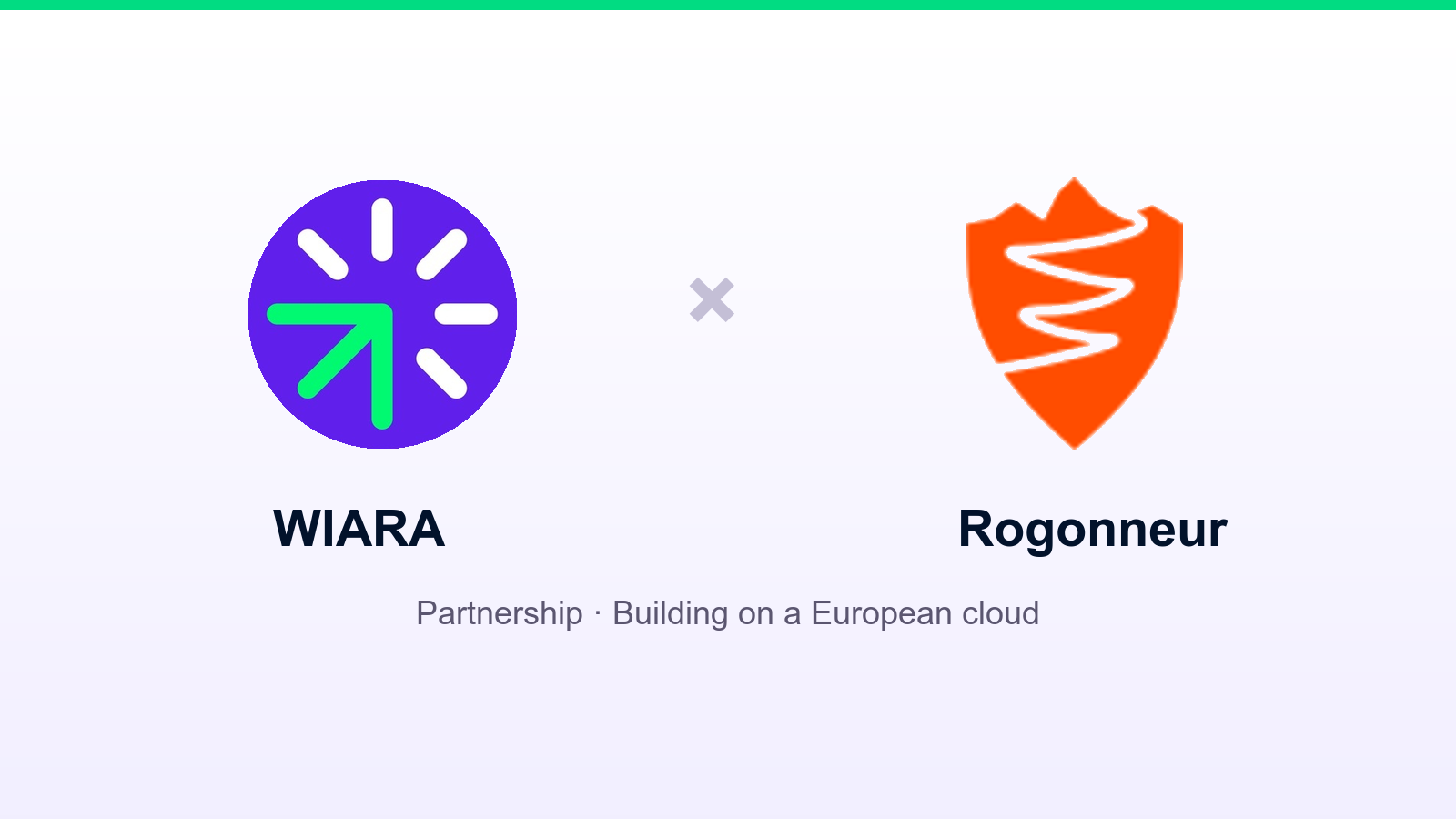 WIARA and Rogonneur partnership — building on a European cloud
