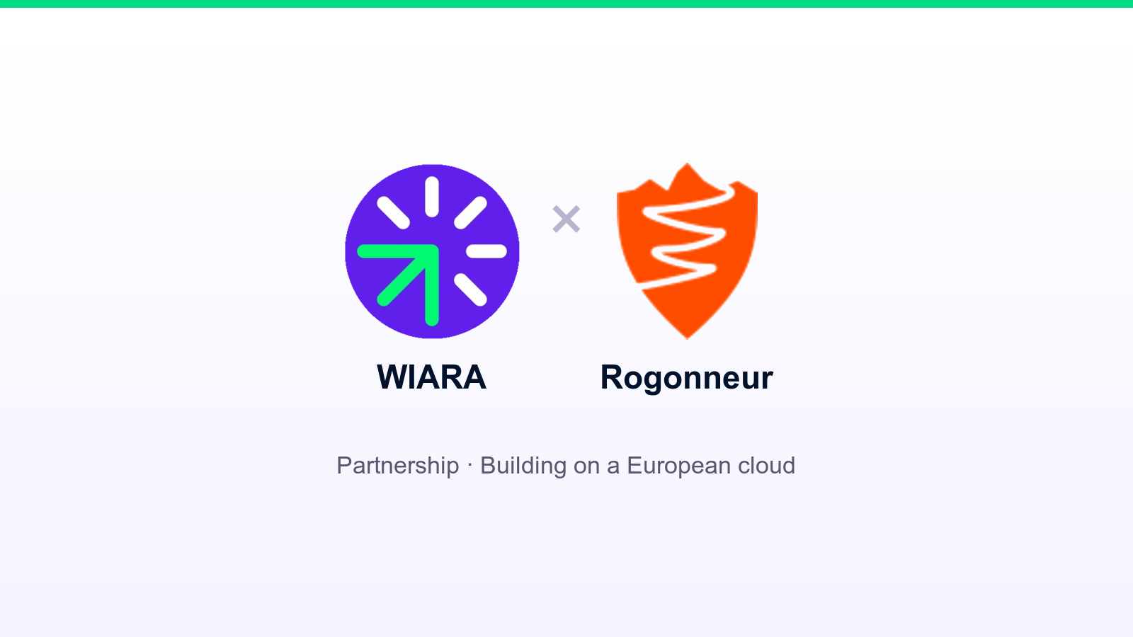 WIARA and Rogonneur partnership — building on a European cloud