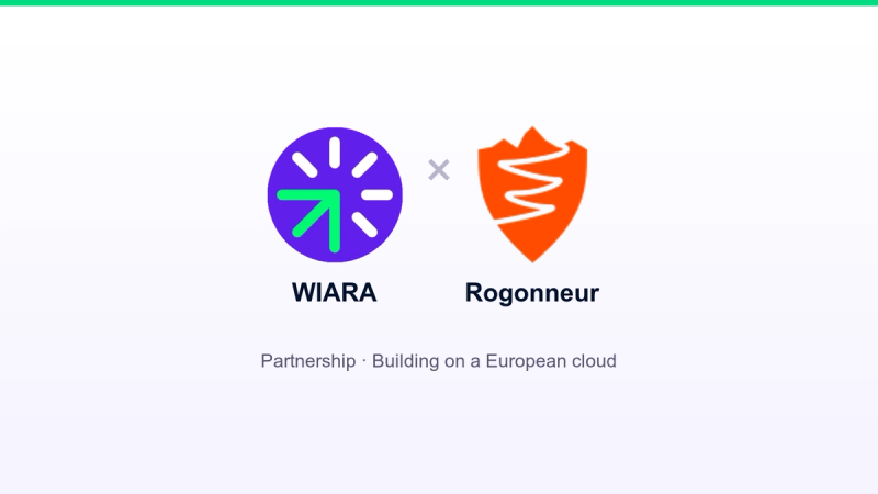 WIARA and Rogonneur partnership — building on a European cloud