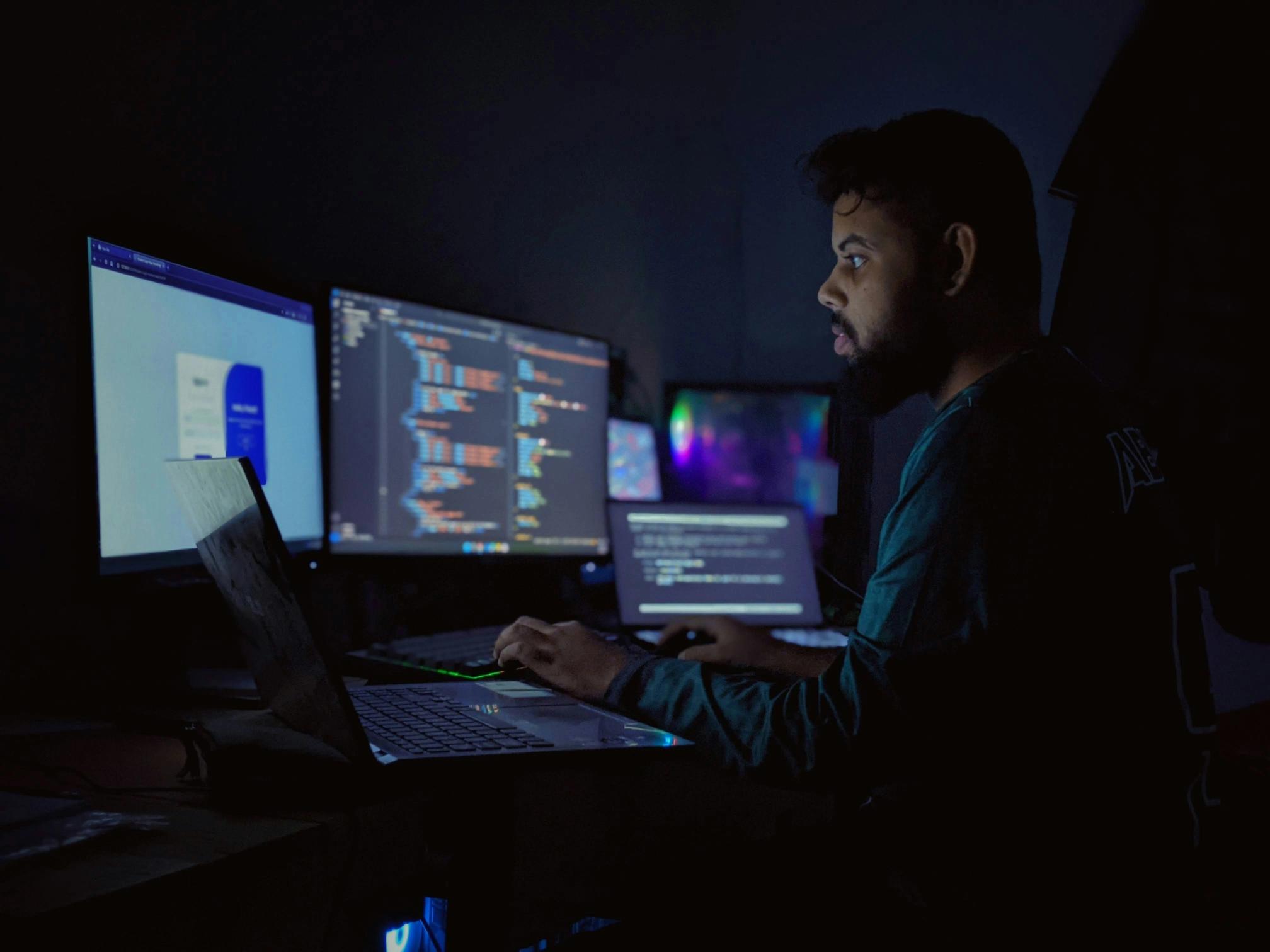 Developer writing clean, efficient code with modern development practices