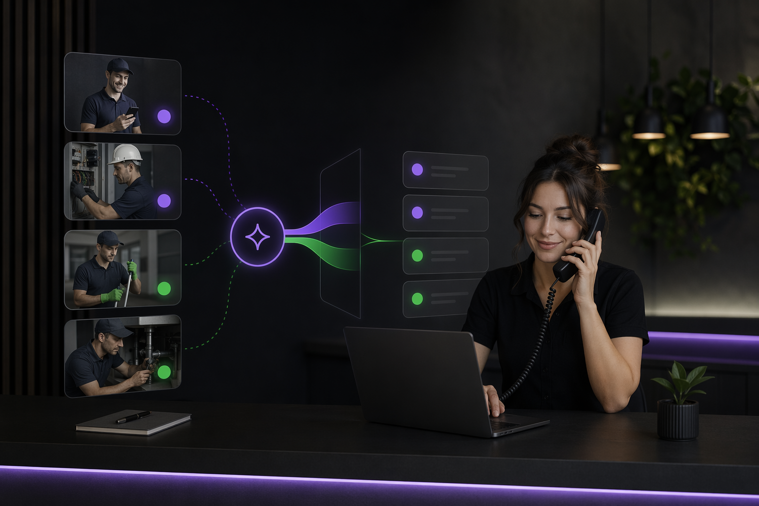 Editorial hero image for Akira Agent article: AI quote intake for home service companies: from first call to qualified job request