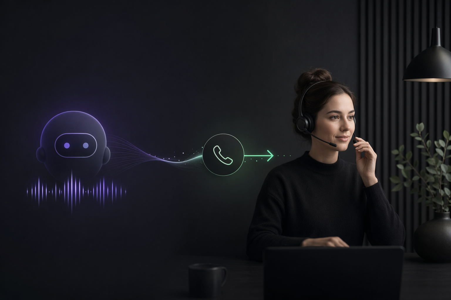 Editorial hero image for Akira Agent article: When should an AI voice agent hand off to a human? A practical playbook for service businesses