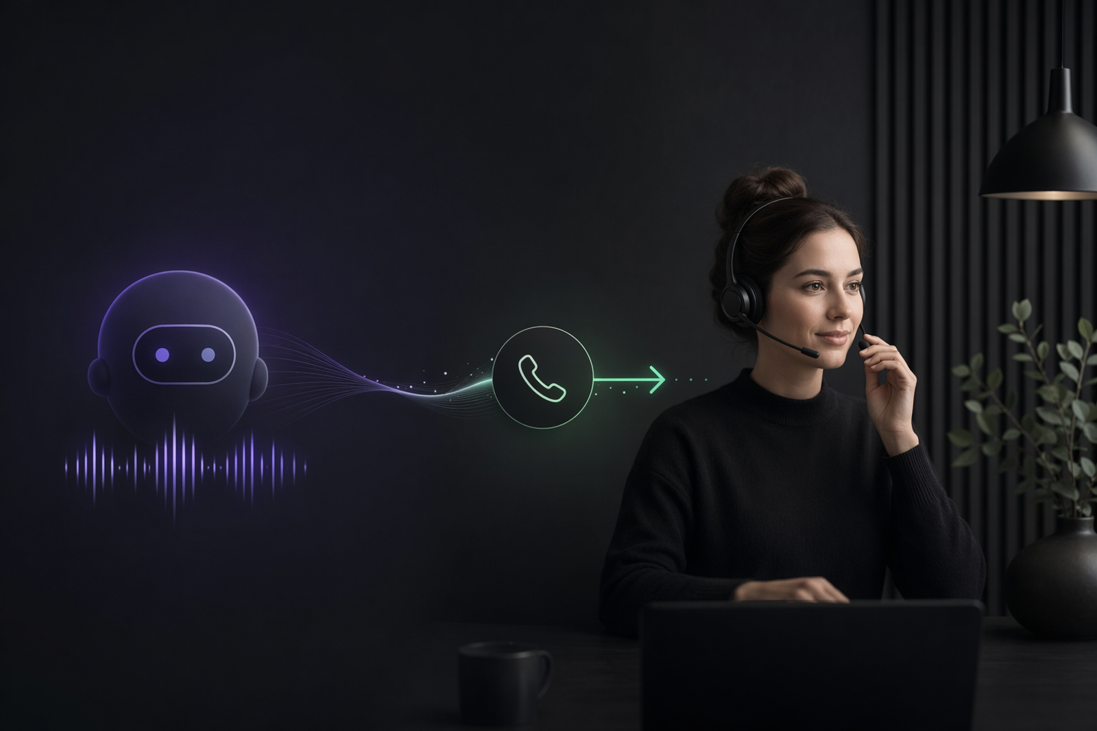 Editorial hero image for Akira Agent article: When should an AI voice agent hand off to a human? A practical playbook for service businesses