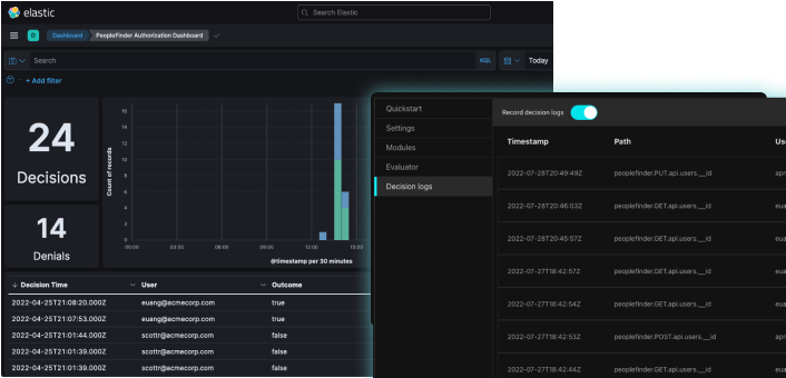 Share fine-grained decision logs with your logging system