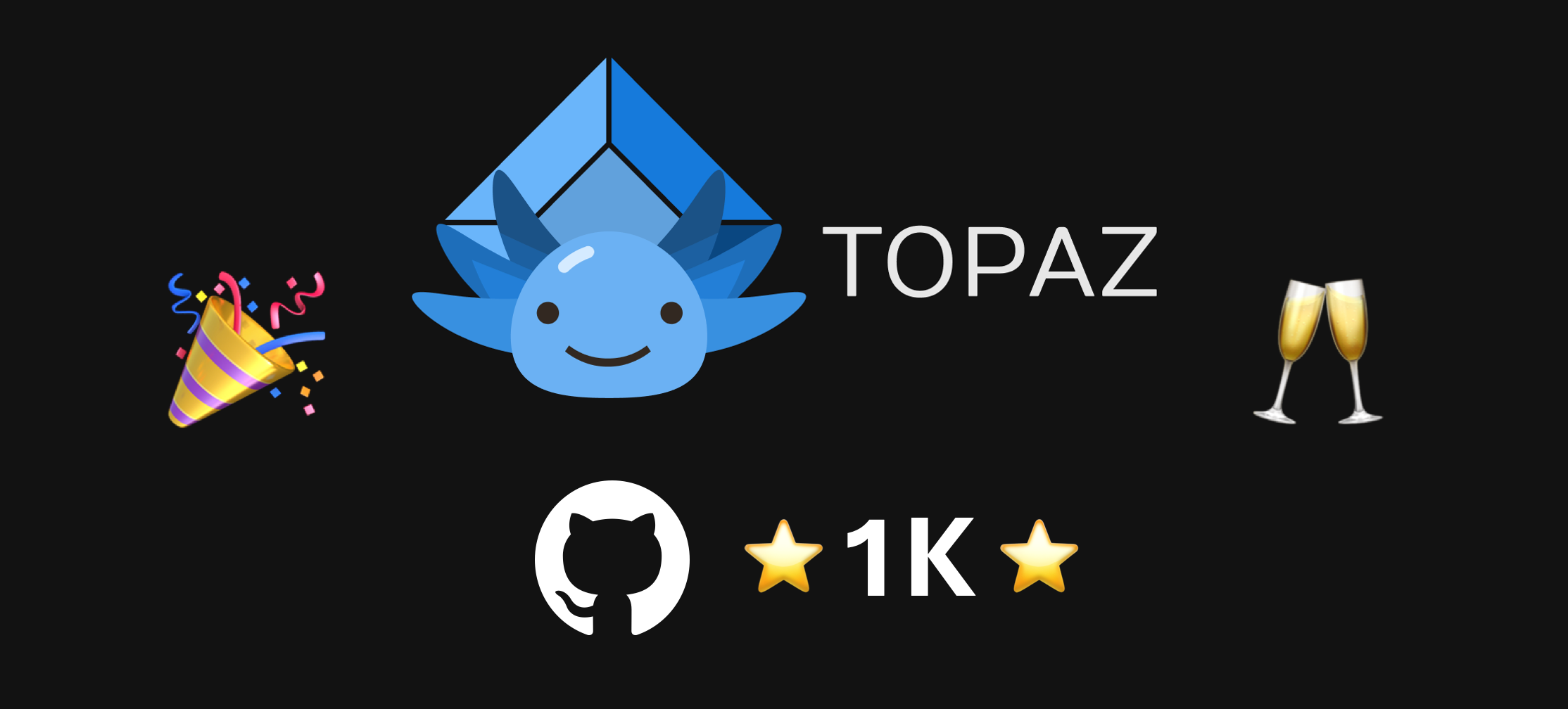 topaz passes 1000 stars on github