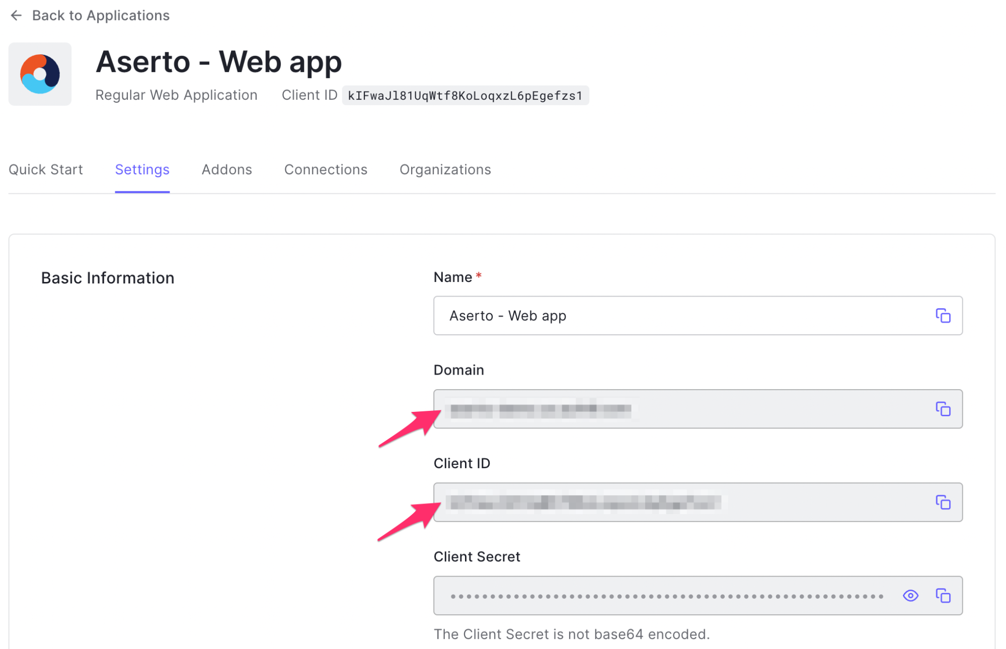 web app creds