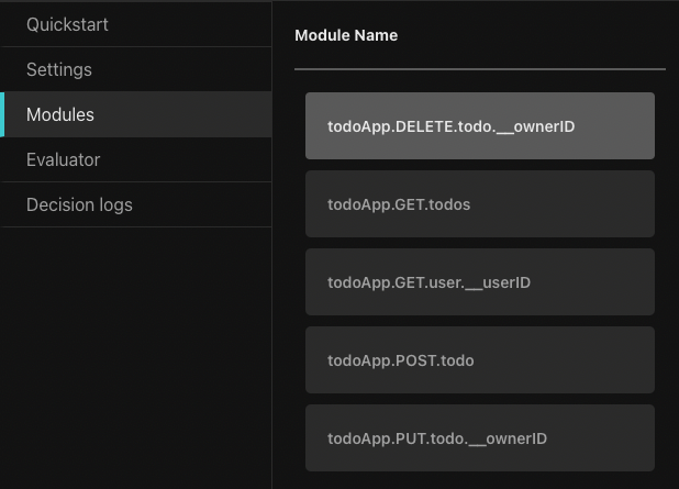 policy modules