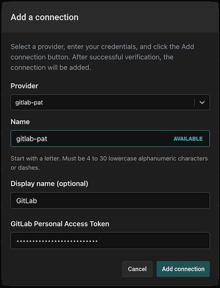 add gitlab connection