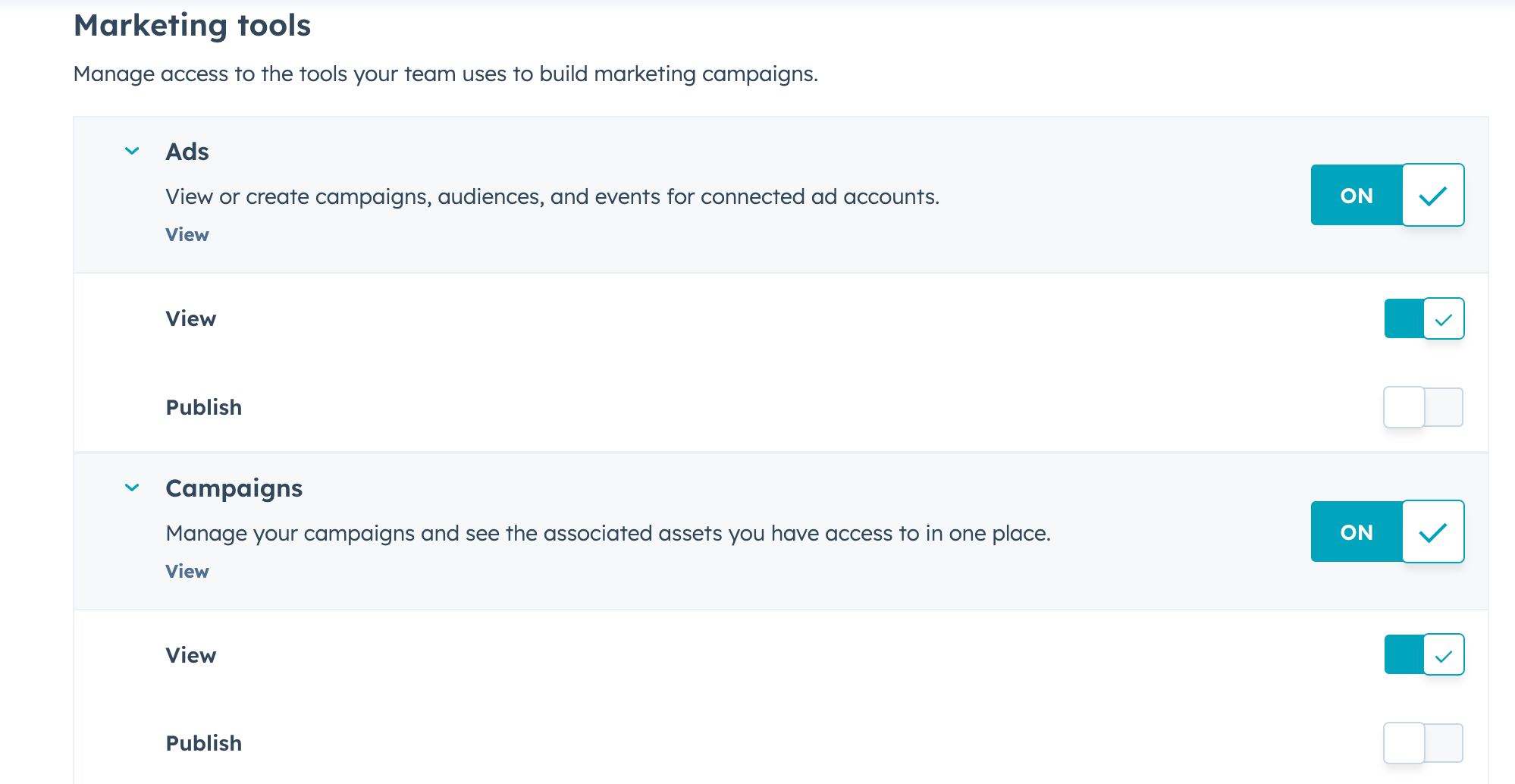 hubspot marketing permissions