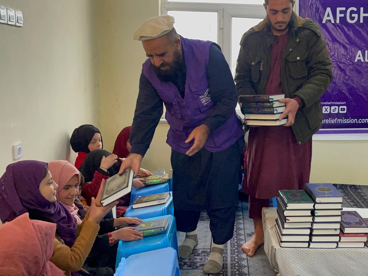Children Receiving their Quran in a Masjid | Human Relief Mission