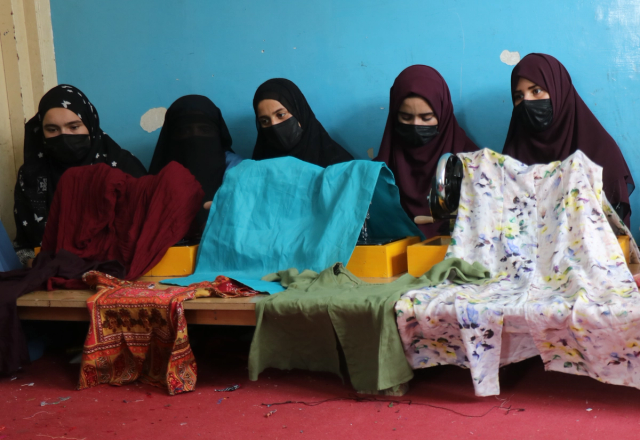 Women in Afghanistan Sewing Clothes | Human Relief Mission