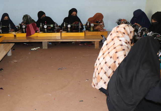 Women in Afghanistan Sewing Clothes | Human Relief Mission