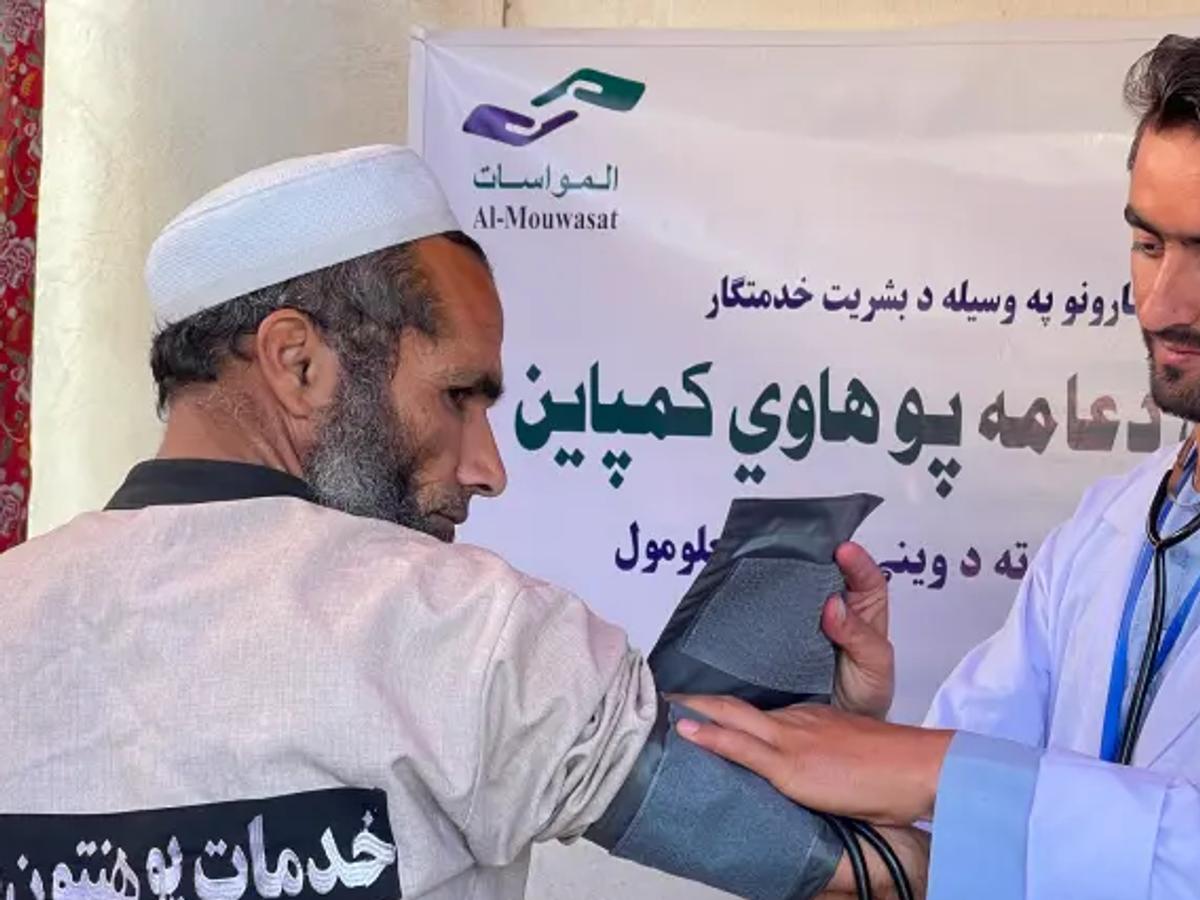 Afghan local donating blood | Human Relief Mission