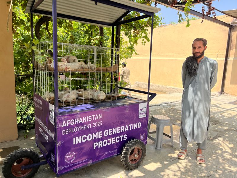 Yusuf getting his Income Generation Cart