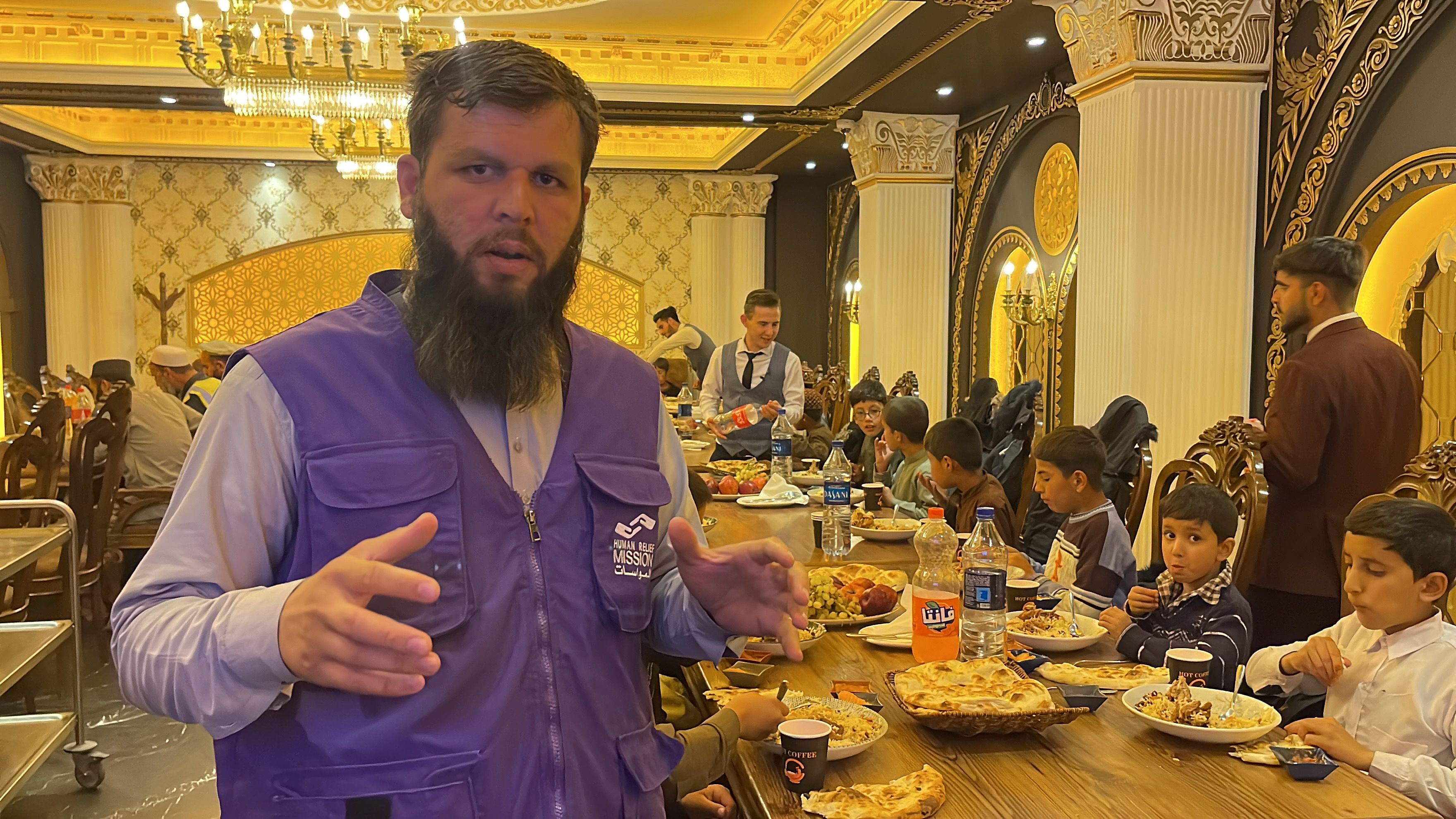 Orphans in Afghanistan with HRM Aid Worker | Human Relief Mission