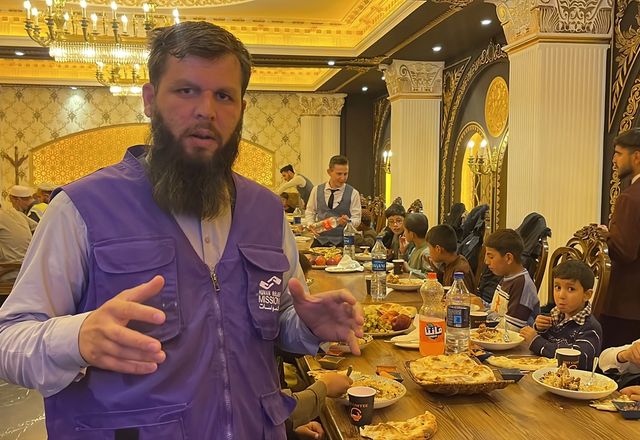 Orphans in Afghanistan with HRM Aid Worker | Human Relief Mission