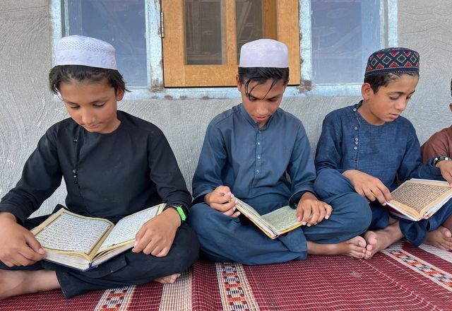 Children in Afghanistan Reading Quran | Human Relief Mission