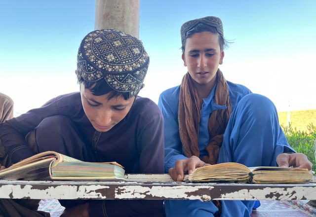Children in Afghanistan Reading Quran | Human Relief Mission
