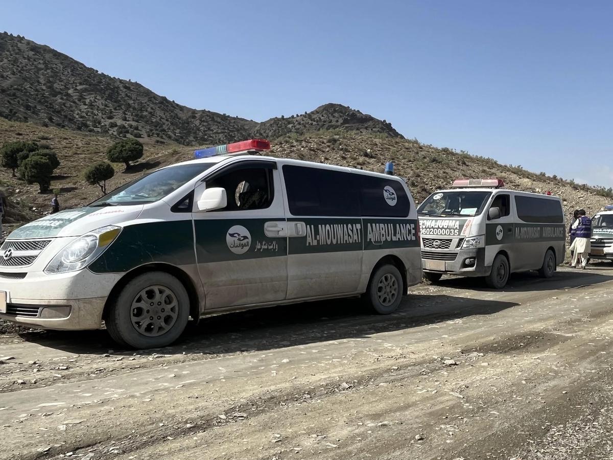 A row of Ambulances in Afghanistan | Human Relief Mission