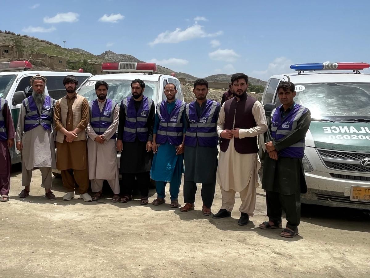 HRM Aid Workers with the Ambulances | Human Relief Mission
