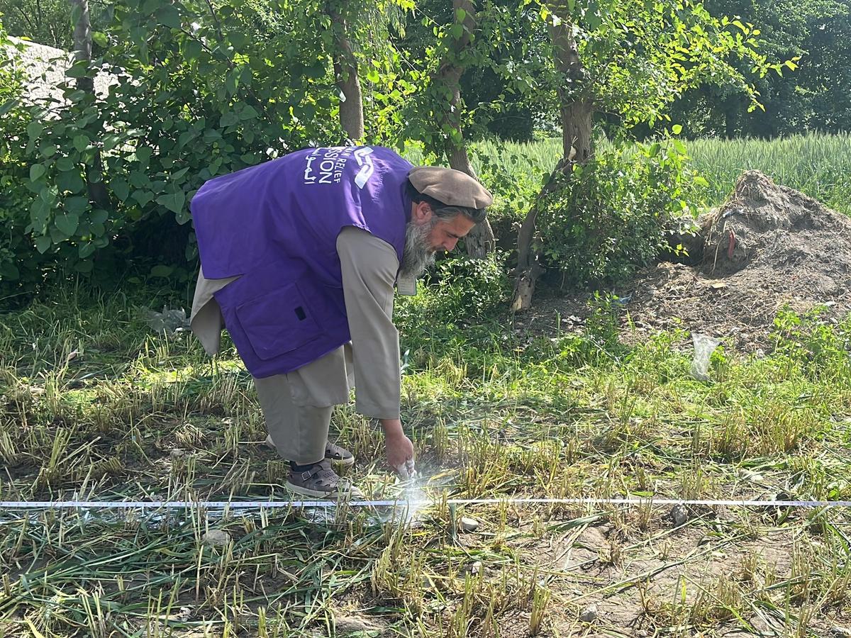 HRM Charity Aid worker helping to start construction of a home in Afghanistan | Human Relief Mission