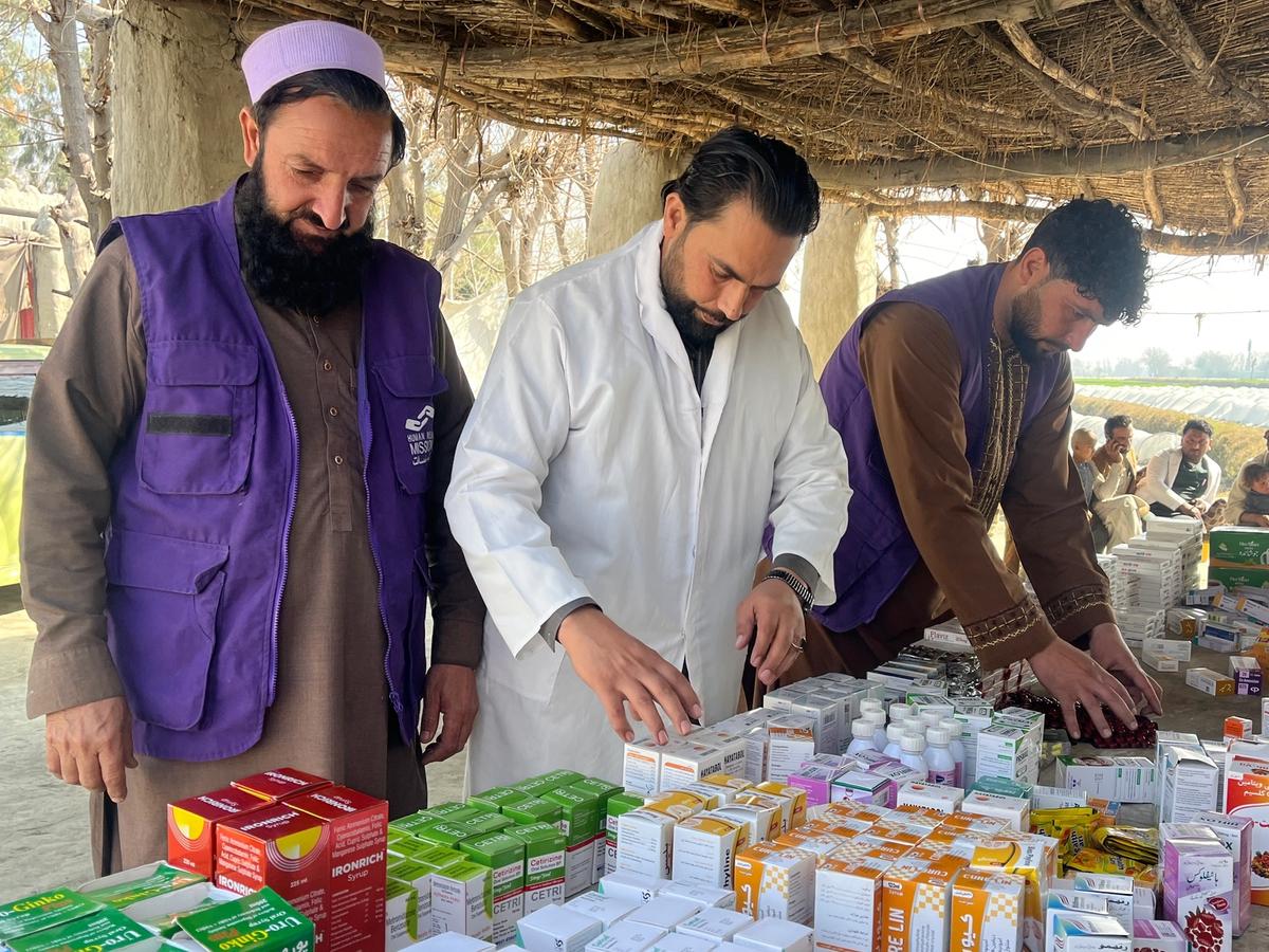 People Waiting for medical aid in a free medical camp | Human Relief Mission