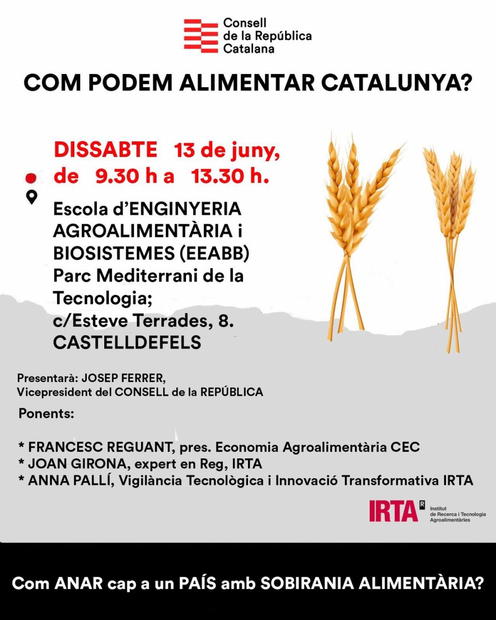Jornada temàtica: Com podem alimentar Catalunya?