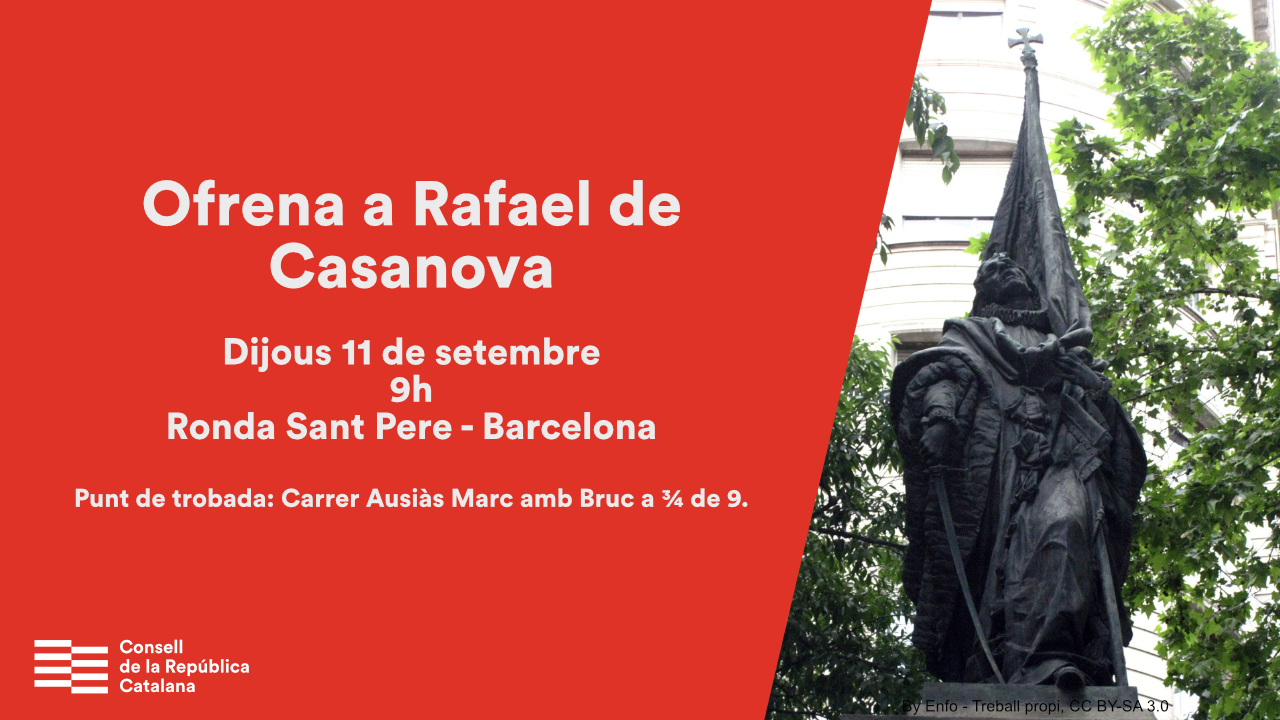 Ofrena al monument de Rafael de Casanova