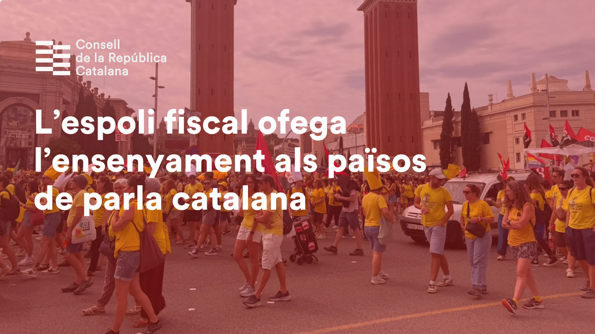 L'espoli fiscal ofega l'ensenyament als països de parla catalana