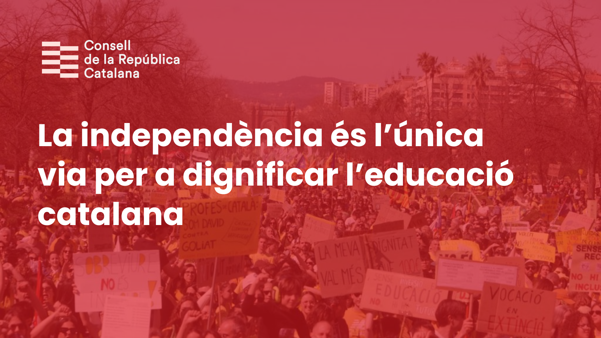 La independència és l'única via per a dignificar l'educació catalana