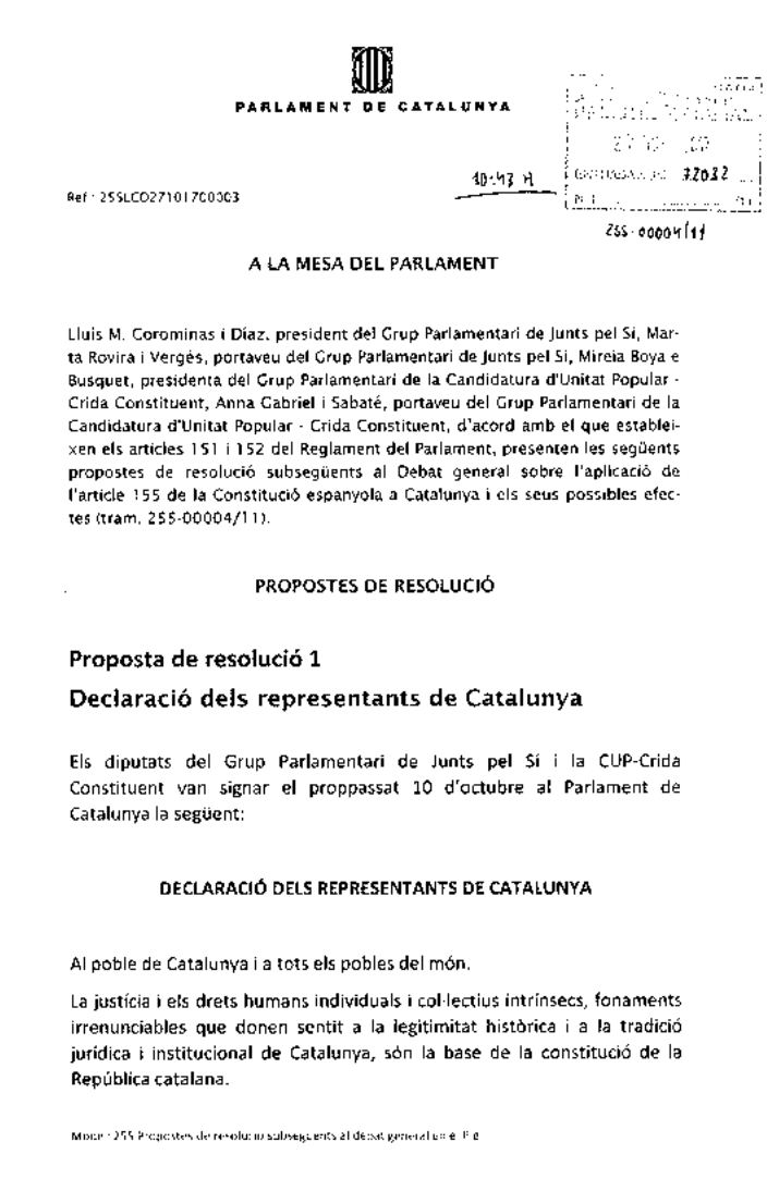 Per Sant Jordi, la Declaració d’Independència!