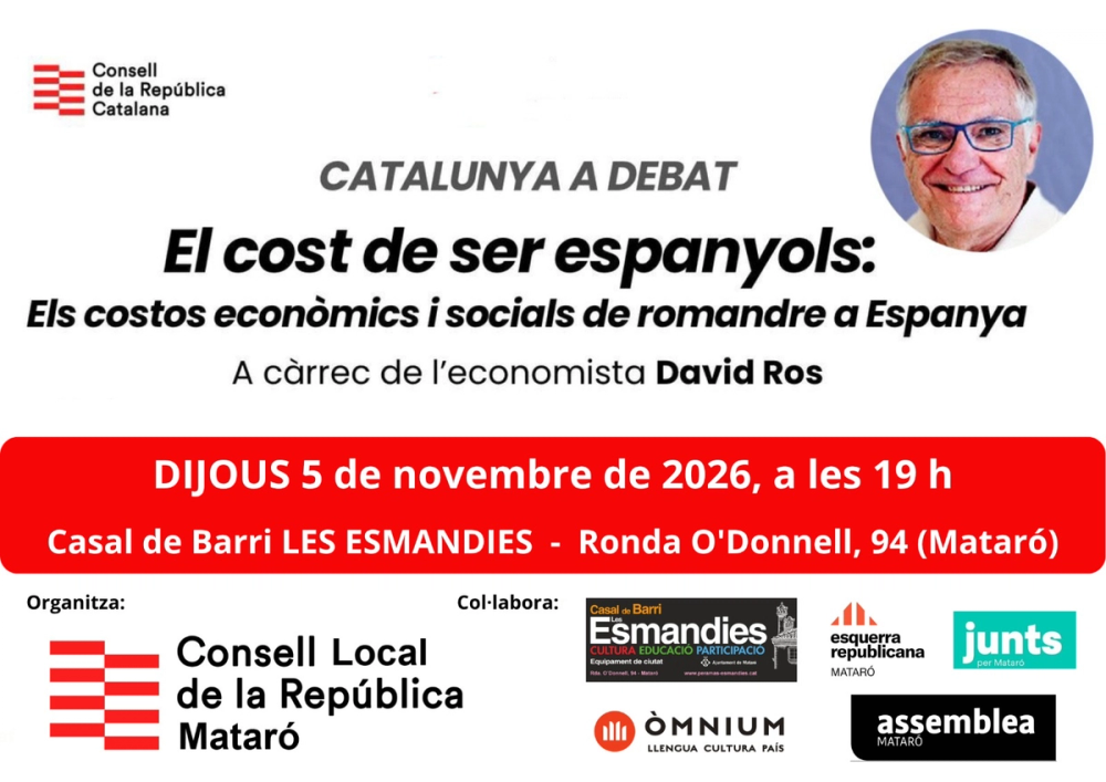 Catalunya a Debat: El cost de ser espanyols, amb David Ros