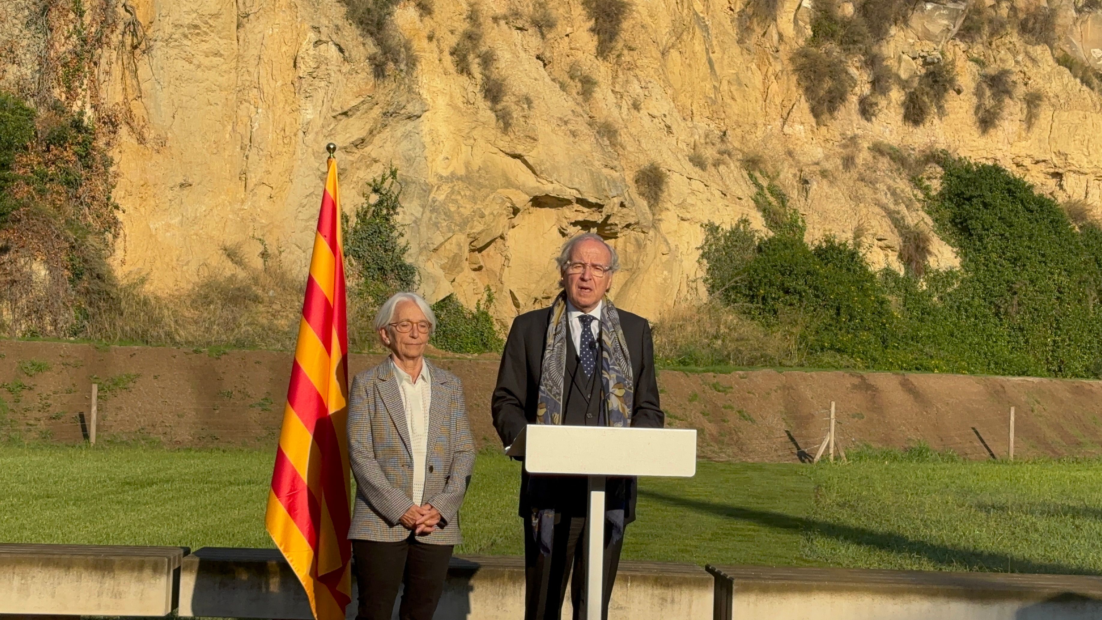 El president del Consell de la República Jordi Domingo denuncia la continuïtat de la repressió política contra l’independentisme en l’homenatge al 85è aniversari del president Companys.