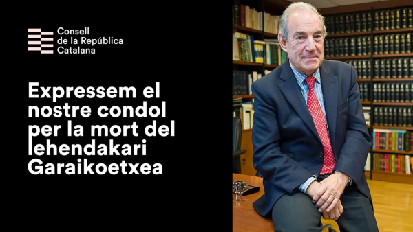 Expressem el nostre condol per la mort del lehendakari Garaikoetxea