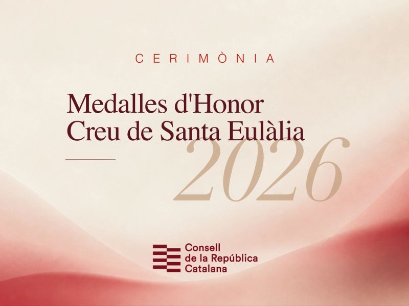 El Consell de la República commemora el Primer d’Octubre amb la 2a edició d’entrega de Medalles d’Honor Creu de Santa Eulàlia
