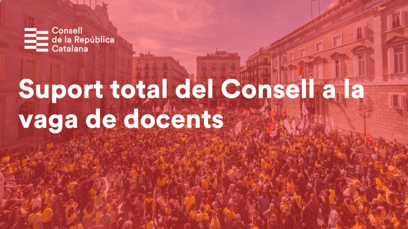 Suport total del Consell a la vaga de docents