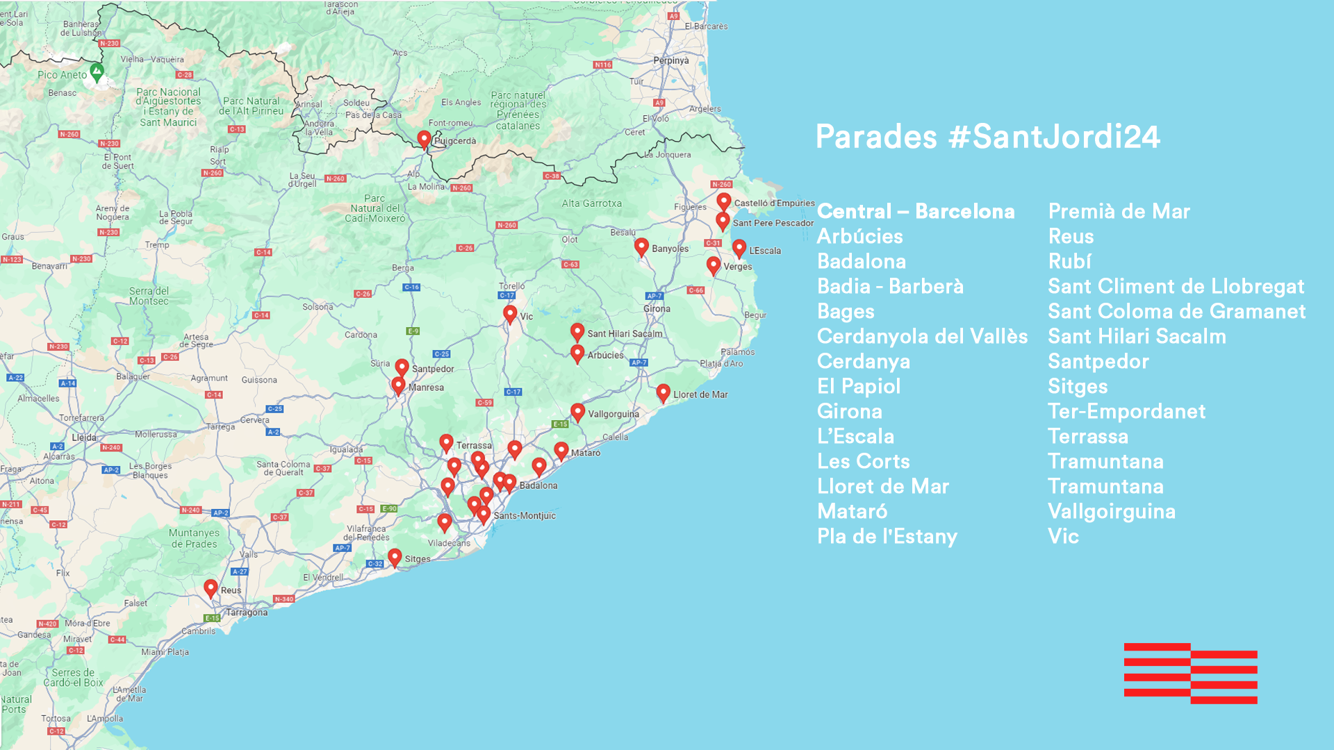 Totes les parades de Sant Jordi 2024