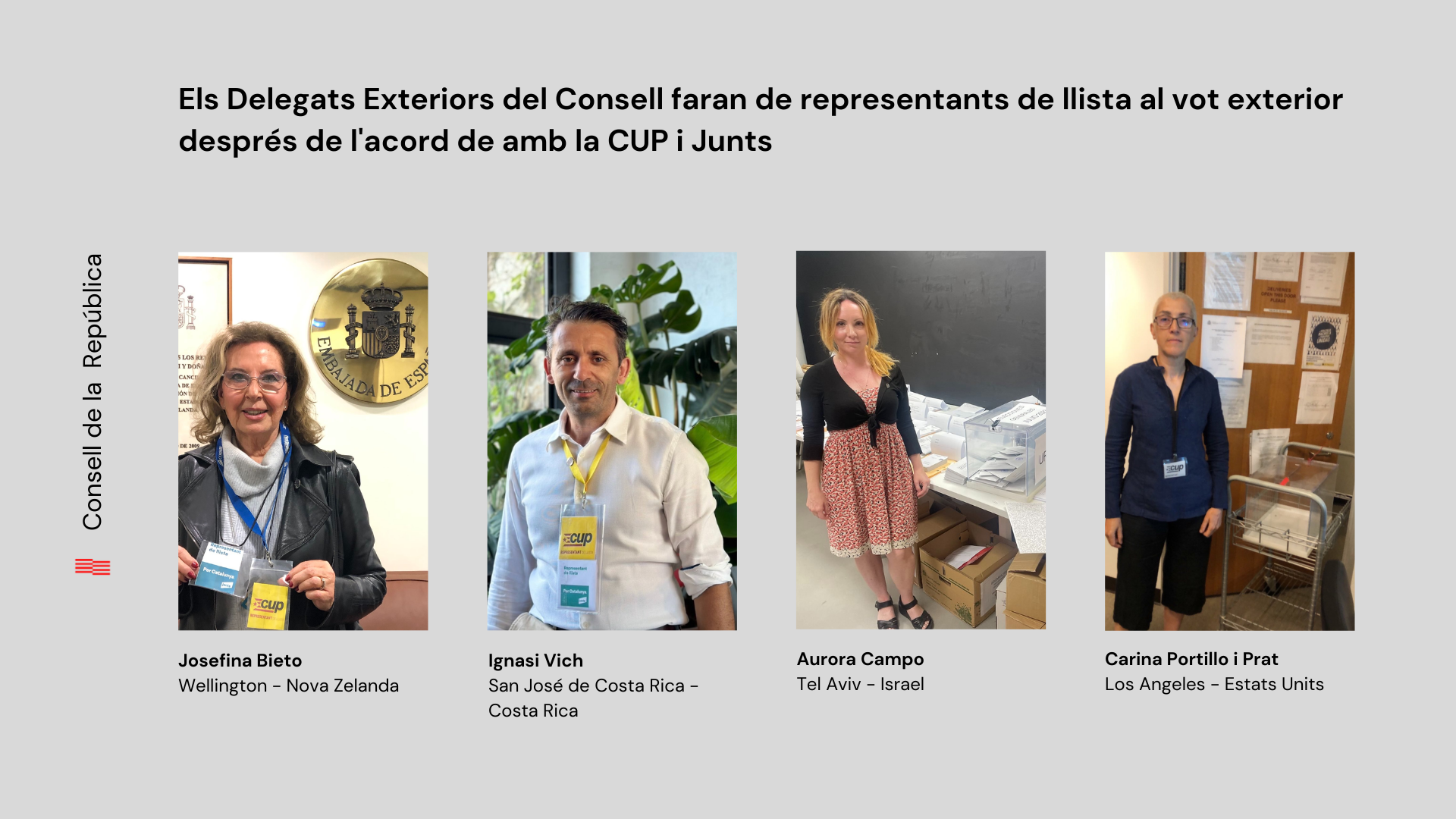 Acord del Consell amb la CUP i Junts perquè els membres de la Xarxa Diplomàtica facin d’apoderats a l’exterior
