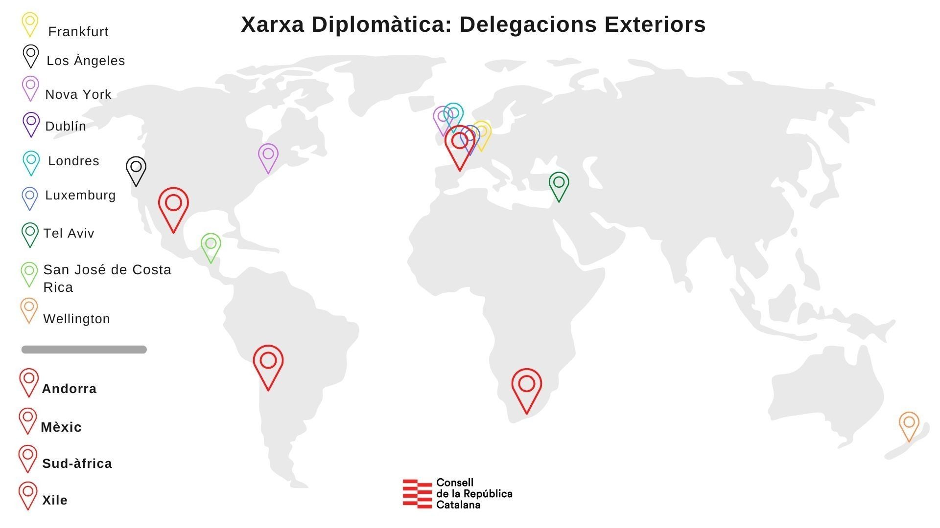 Nomenats 4 nous delegats exteriors de la Xarxa Diplomàtica del Consell