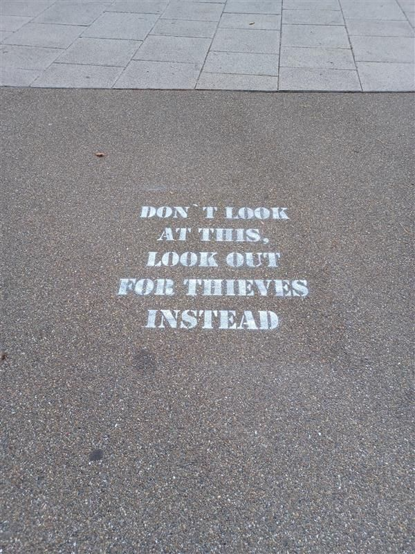 New floor signs on Ulysses Place and Celebration Avenue