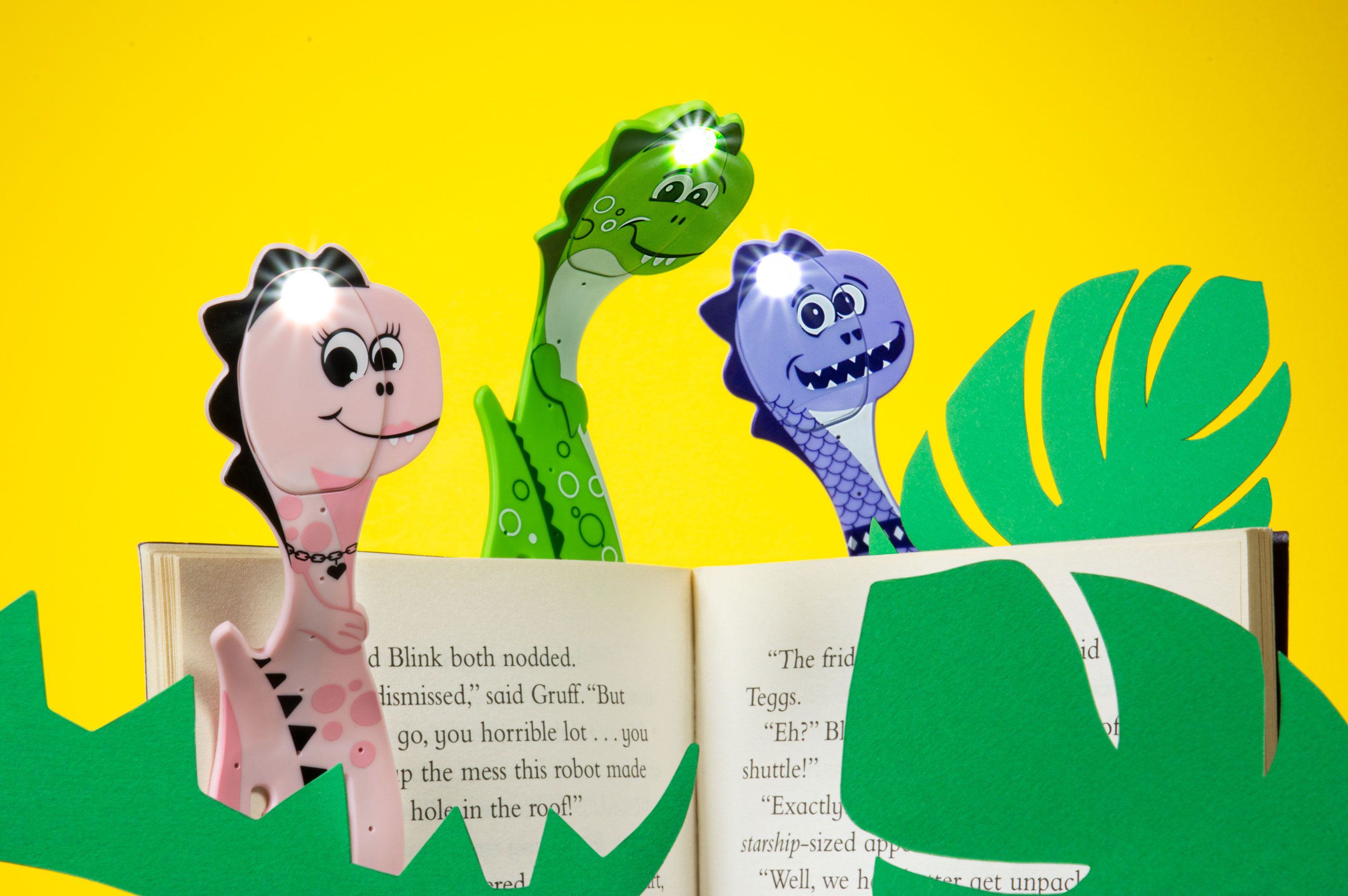 Flexilight Pals Book Light - Dinosaur (Pink) - Thinking Gifts