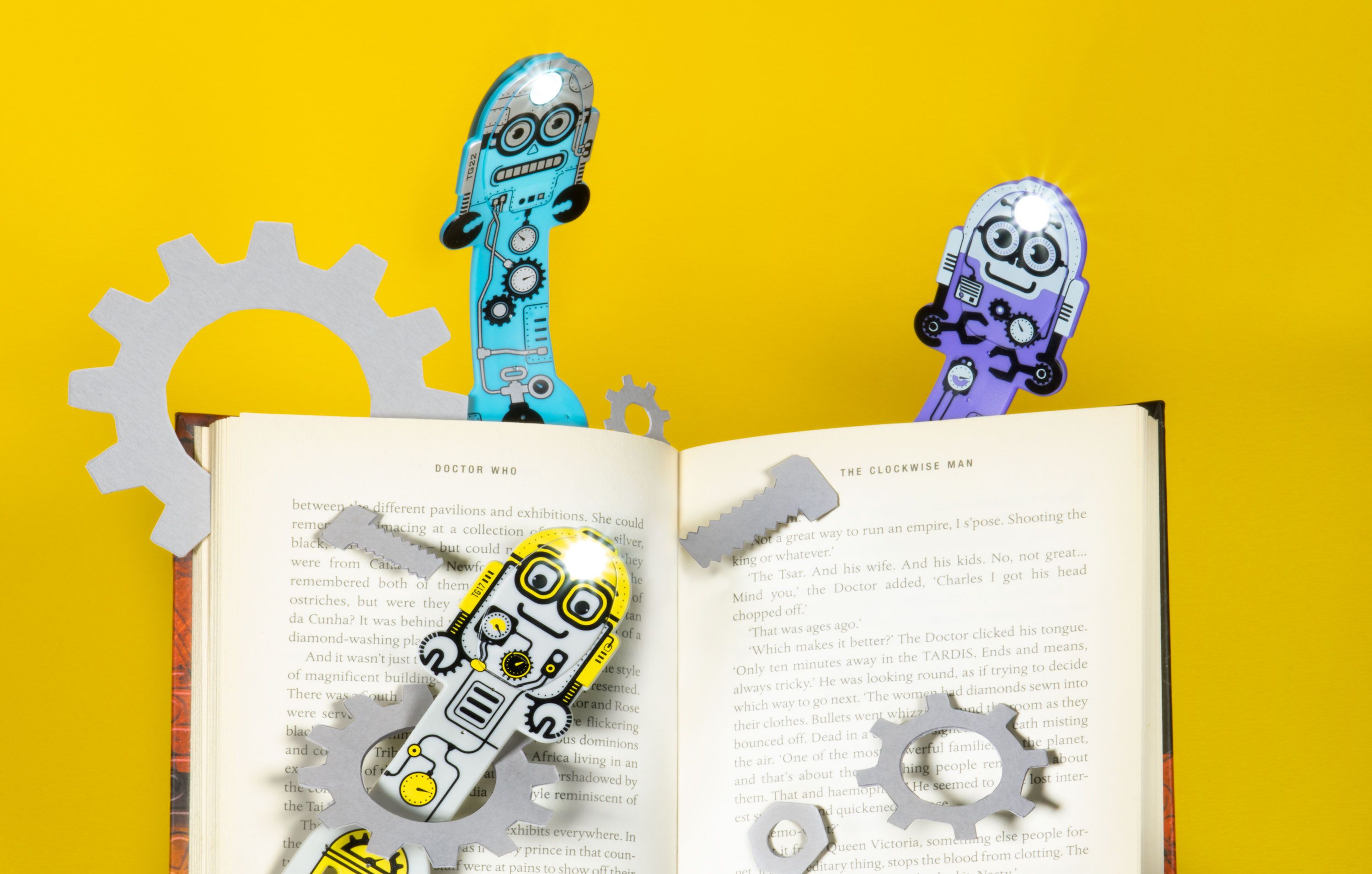 Flexilight Pals Book Light - Robot (Grey) - Thinking Gift